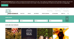 Desktop Screenshot of aberdeenperformingarts.com